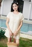  Bộ Đồ Nữ Younger by Cardina Dáng Cổ Tròn Quần Đùi Vải Ren Cotton Họa Tiết Thổ Cẩm 