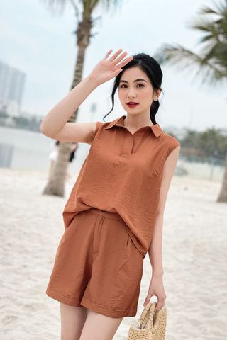 Bộ sát nách quần đùi chất đũi, bộ đũi mặc nhà Cardina