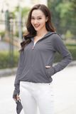  Áo khoác chống nắng nữ ngắn 2 lớp, chất thun lạnh 