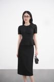  Set áo peplum chân váy A đứng chất chéo Hàn dày dặn 