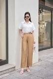  Quần đũi ống suông nữ Cardina tạo gân trước 