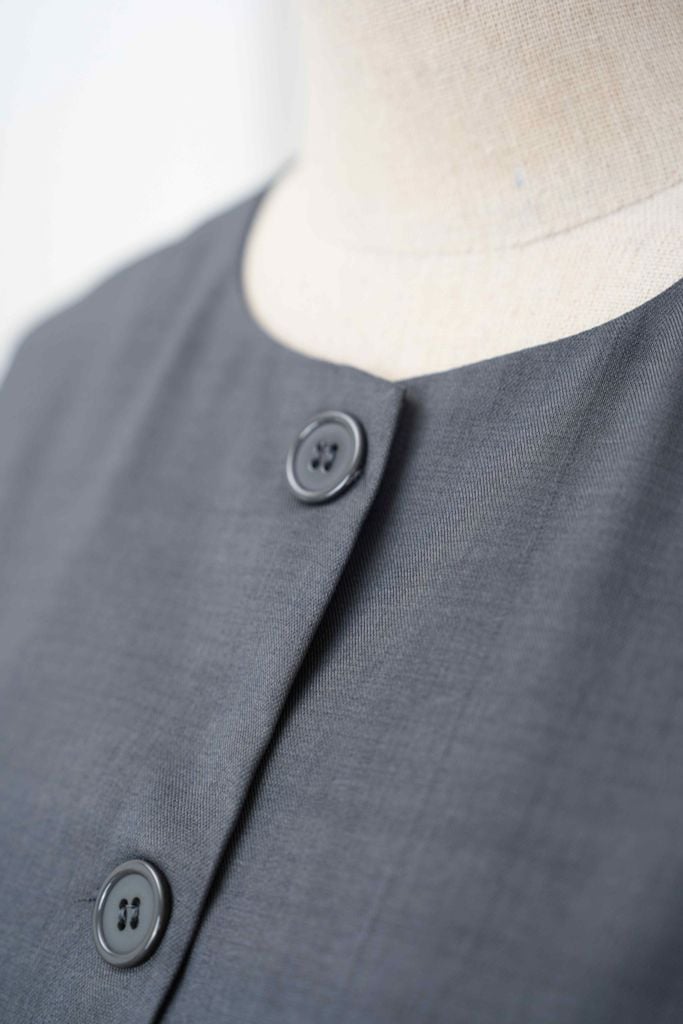  Set bộ nữ vải chéo Hàn dáng áo gile phối quần ống rộng 