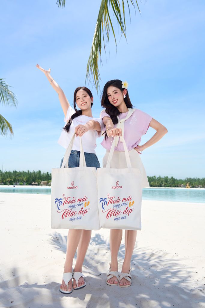 Quà Tặng - Túi tote Cardina thoải mái rong chơi, mặc đẹp mọi nơi -  màu trắng 
