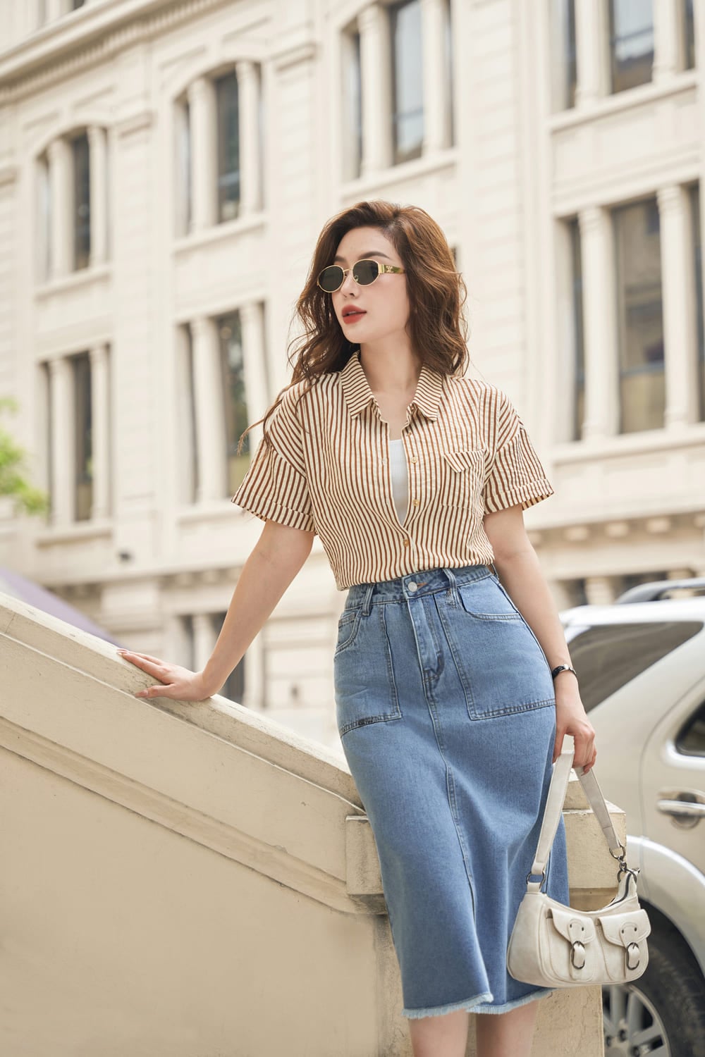 áo sơ mi form rộng nữ