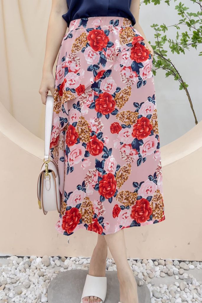  Chân váy mango can bèo họa tiết nữ tính, chân váy cao cấp Cardina 