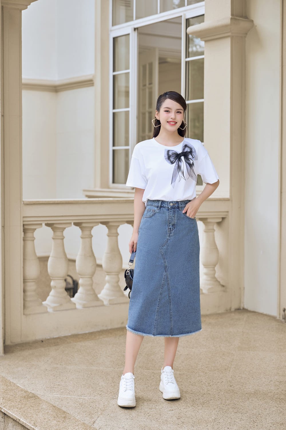 Áo cardigan dệt kim dáng lửng