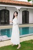  Chân Váy Thô Boi Nữ Younger by Cardina Dáng Midi Cạp Phẳng Chất Thô Boi 