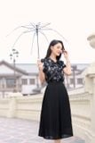  Chân váy xếp ly dáng xòe Cardina chất liệu chiffon mềm mại 