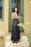  Chân váy Cardina Younger vải ren dáng midi có lót trong 