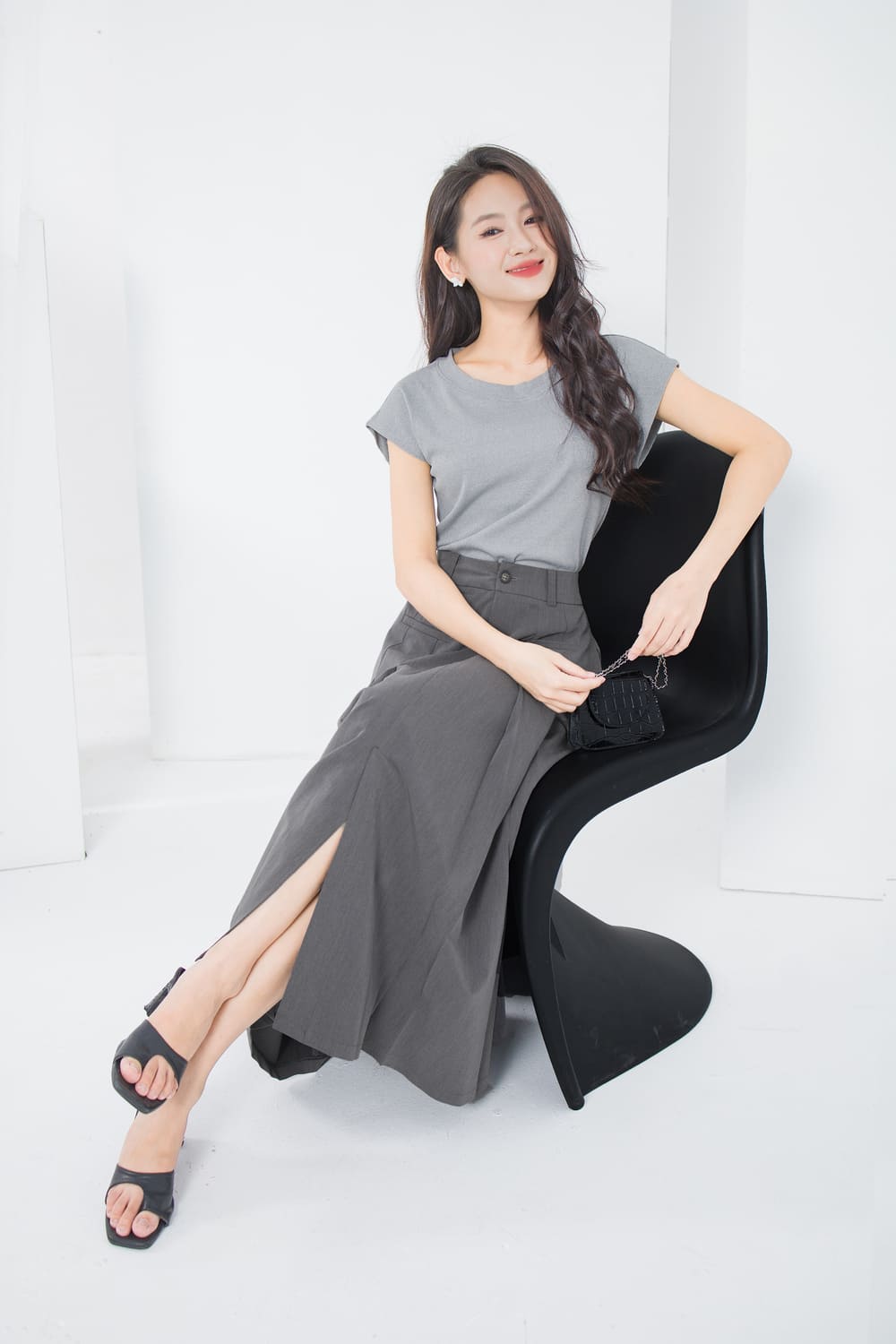 Mẫu chân váy suông vải kaki