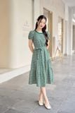  Đầm lụa Hàn Châu cổ phối thắt eo nhẹ nhàng, nữ tính 