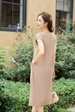  Đầm suông nữ NOHU 2026 chất liệu đũi Bamboo dáng tay liền thêu hoa 