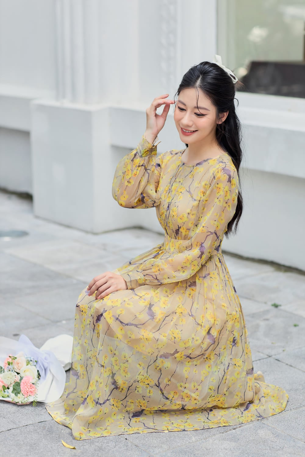 Đầm dập ly (Pleated Dress) dáng xòe