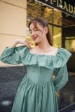  Đầm nữ chất tơ tằm mềm mịn, kiểu dáng tay lỡ trễ vai 