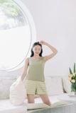  Đồ bộ ngủ Cardina sát nách cổ tim hoạ tiết kẻ chất sợi lạnh 