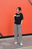  Set bộ nữ chất cotton tay chờm quần suông kẻ 