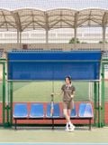  Bộ thể thao nữ Cardina chất cotton cổ polo tay cộc dáng đùi 