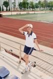  Bộ thể thao nữ Cardina chất cotton cổ polo tay cộc dáng đùi 