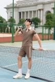  Bộ thể thao nam chất cotton áo polo tay cộc phối màu trẻ trung 