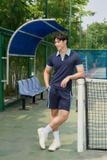  Bộ thể thao nam chất cotton áo polo tay cộc phối màu trẻ trung 