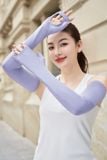  Găng tay chống nắng nữ dài chất liệu sợi lạnh Icetext cản 100% UV 