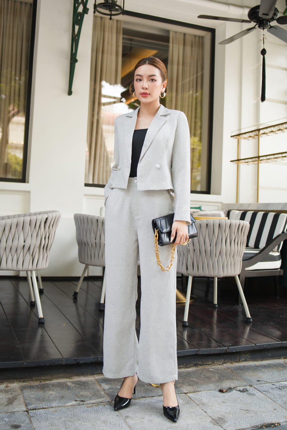 Quần ống rộng/quần suông vải mềm