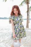  Jumpsuit ngắn giả váy chất liệu tơ tằm, kiểu dáng vai bèo quần đùi quyến rũ hiện đại 