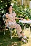  Pyjama lụa quần suông phối cổ sen cho nàng mặc nhà thoải mái, thảnh thơi 