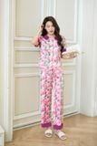  Pyjama lụa quần suông phối cổ sen cho nàng mặc nhà thoải mái, thảnh thơi 