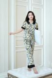  Pyjama lụa quần suông phối cổ sen cho nàng mặc nhà thoải mái, thảnh thơi 