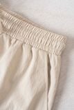  Quần Short Nữ Younger by Cardina Dáng A Vải Thô Linen Gấu Ren 