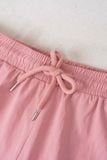  Quần Short Nữ Younger by Cardina Dáng A Vải Thô Linen Gấu Ren 