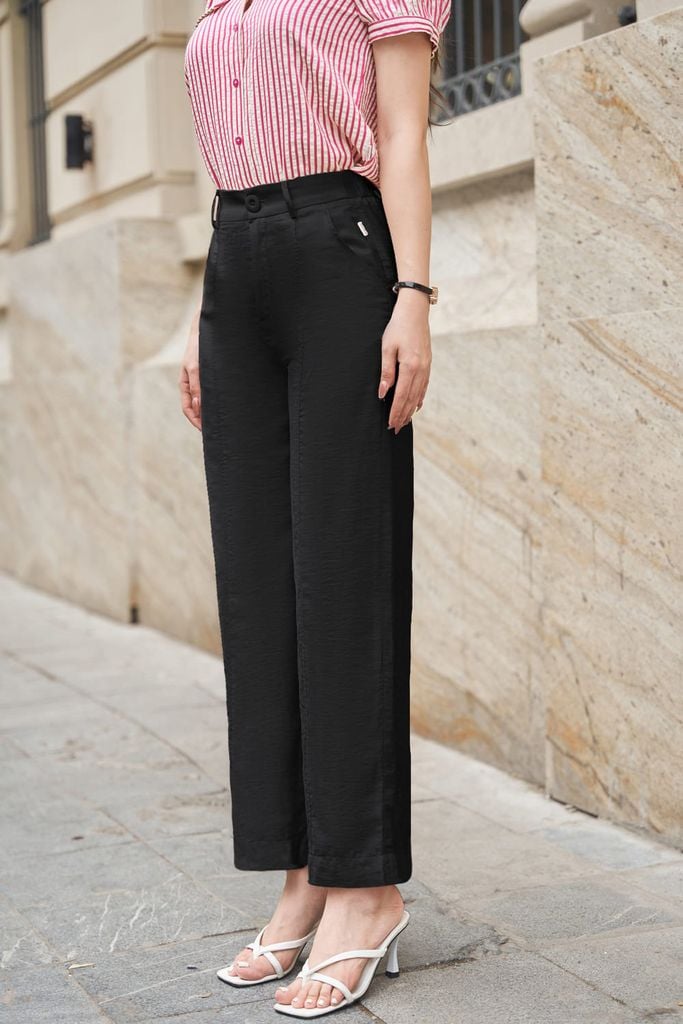  Quần đũi ống suông nữ Cardina tạo gân trước 