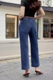  Quần jean ống đứng chính hãng Cardina cạp cao 2 khuy cho nữ 