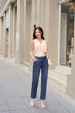  Quần jean ống đứng cạp cao hai cúc Cardina 