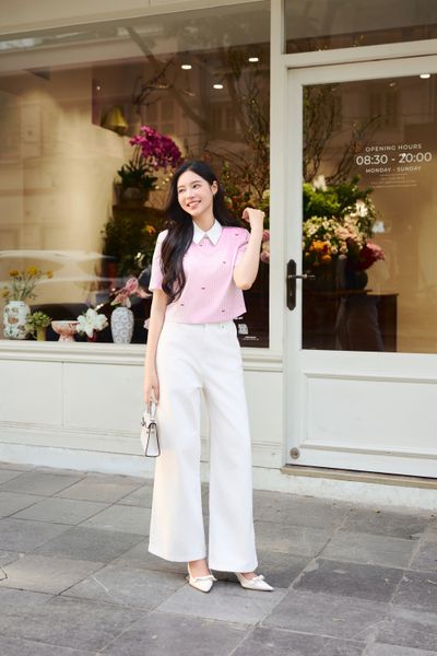  Quần jean suông nữ cạp cao tôn dáng, chuẩn form 