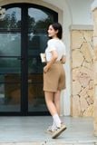  Quần Short Nữ Younger by Cardina Dáng Lưng Chéo Vải Gân Túi Tiện Lợi 