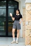  Quần Short Nữ Younger by Cardina Dáng Lưng Chéo Vải Gân Túi Tiện Lợi 