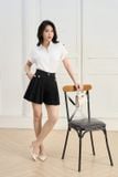  Quần sooc A xếp ly giả váy chất tuyết mưa đính cúc 