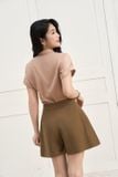  Quần sooc A xếp ly giả váy chất tuyết mưa đính cúc 