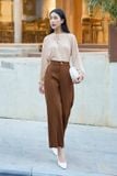  Quần suông culottes chất đũi Nhật mềm mại, khuy cài chun sau cúc trước có khóa 