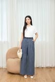  Quần Jean nữ Cardina dòng Younger vải jean thiết kế dáng suông kẻ sọc 