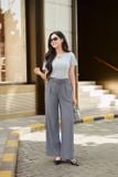  Quần suông nữ dáng cạp liền dây đai buộc có thể tháo rời 