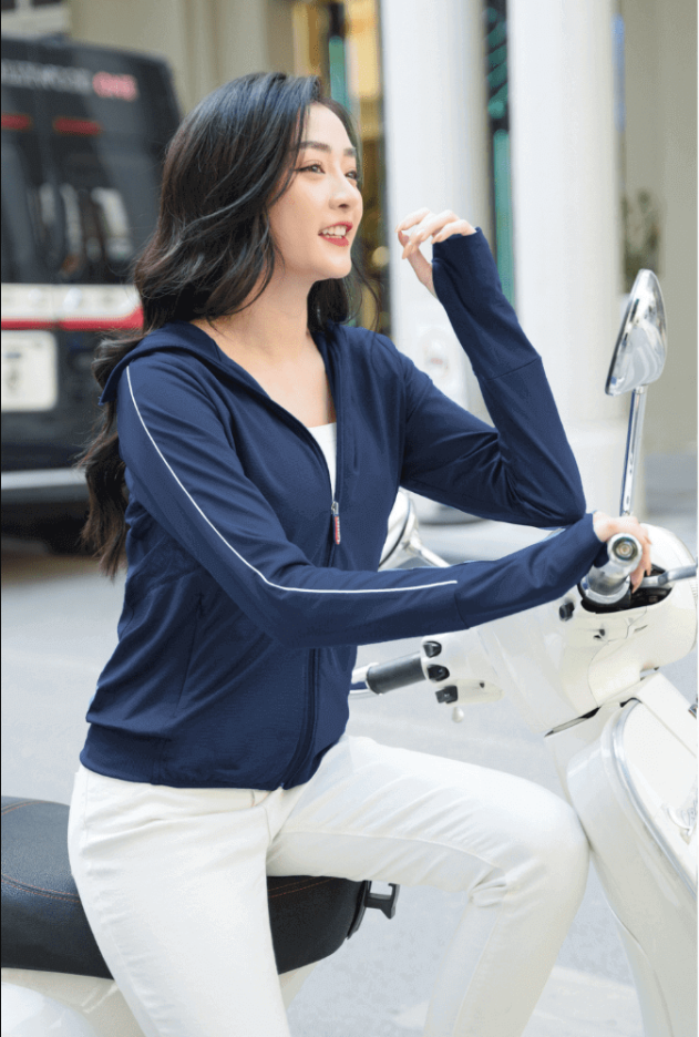  Áo khoác chống nắng 2 lớp Cardina dáng ngắn, chất thun lạnh chống UV 