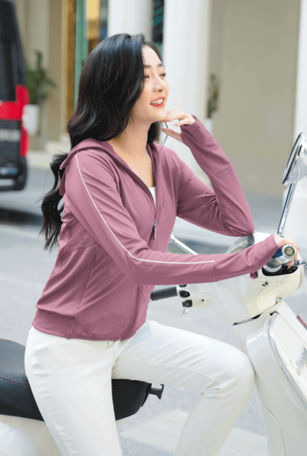  Áo khoác chống nắng 2 lớp Cardina dáng ngắn, chất thun lạnh chống UV 