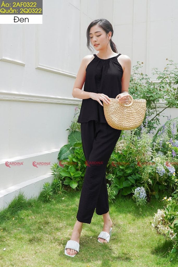  Quần baggy chất liệu đũi thoáng mát, mềm mại thích hợp mặc nhà 