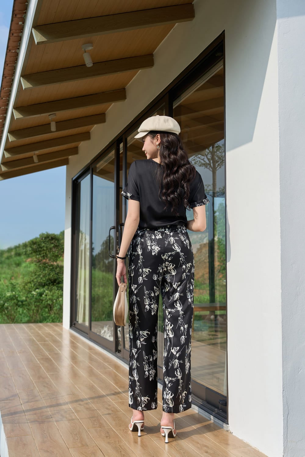Set đồ lụa Satin cao cấp cho buổi tối