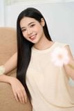  Set bộ nữ Cardina dòng Younger vải đũi thiết kế áo sát nách quần suông 