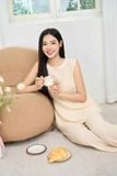  Set bộ nữ Cardina dòng Younger vải đũi thiết kế áo sát nách quần suông 