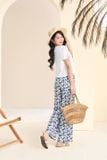  Bộ áo cotton suông quần baggy vải velo họa tiết mềm mát 